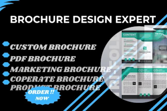 design a professional flyer or brochure for business marketing materials product