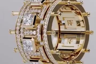 design hyper realistic 3d jewelry animation, 3d jewelry design