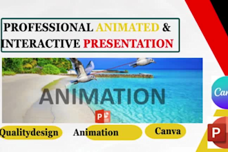 design, redesign, powerpoint presentation slides with animation