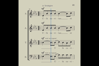 arrange an acappella satb piece of your song choice