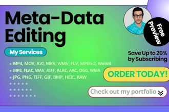 professionally edit metadata for audio, video, and images