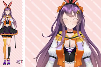 design and rig anime vtuber live2d vtuber dakimakura model vtuber commission