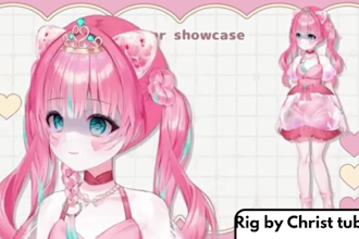 create live2d vtuber model vtuber model vtuber rigging vtuber outfit anime