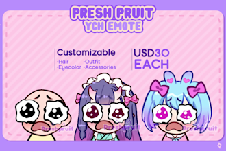 draw an animated ych gonna cry emote with your character