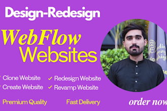 design or create webflow websites, webflow expert
