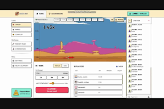develop a full featured crypto crash game website with aviator