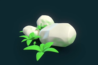 create stylized 3d models for your projects or assets pack