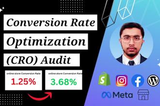 audit your shopify, ecommerce site for conversion rate optimization, cro