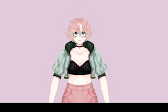 design your create a 3d or 2d vtuber model with rigging