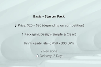 design premium and modern packaging for your product