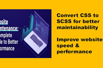 convert scss to CSS for clean websites and  wordpress themes