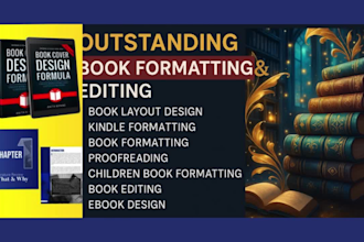 provide expert cover book formatting memoir formatting for amazon KDP journal