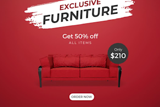 make static and animated web banners within 2 hours