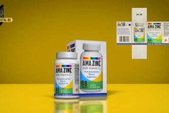 do 3d product animation of bottle or box by wrapping label