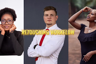 retouch skin and edit headshot and portrait photo