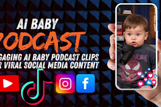 do engaging ai baby podcast clips for viral social media content