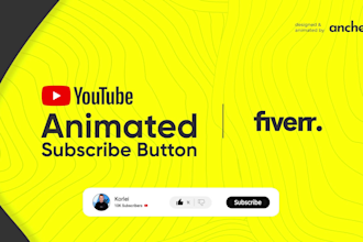 create animated youtube subscribe button alert video
