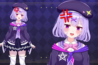 draw and rig live2d vtuber model, 2d vtuber model, live2d model, vtuber rigging