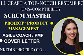 craft professional federal, data science, scrum master and agile resume writing