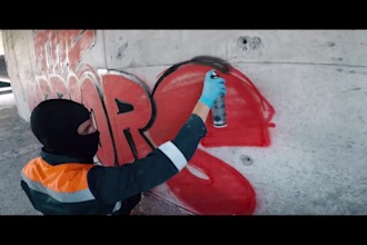 make a real graffiti on the street