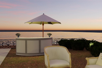 render outdoor wedding decoration