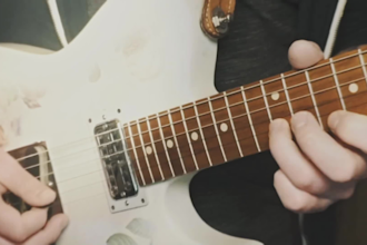 record ambient electric guitar tracks