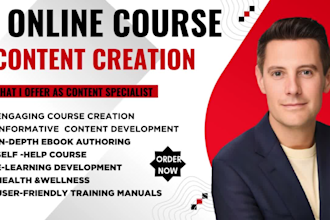 create online course content, ebook online course creation, course curriculum