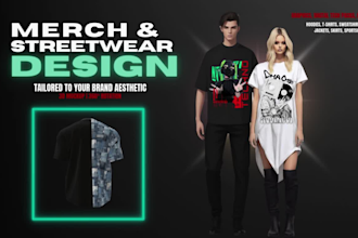 design unique custom streetwear and merch for your brand