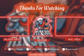 create a logo animation for esports, twitch, discord and youtube, end screen