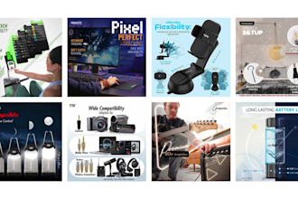 create 7 high converting product listing images