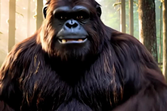 create viral ai vlog gorilla or yeti , viral ai vlog gorilla