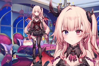 draw and rig 2d vtuber anime model 3d vtuber model 2d nsfw art live2d commission