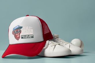 design cool hat,cap with mockup