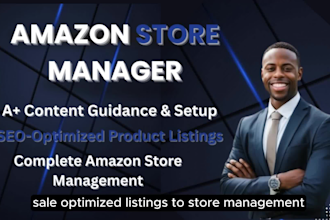 be your amazon store manager and product listing optimization expert
