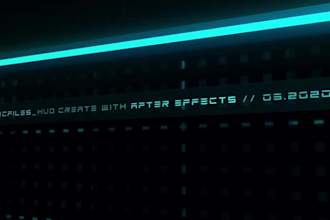 realistic 2d hud animation hologram motion tracking vfx ui ux custom design