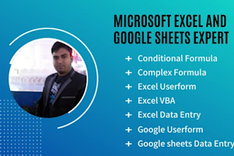 do all type of ms excel and google sheets tasks