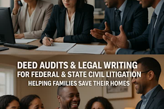 provide legal research to resolve foreclosure  audit deeds