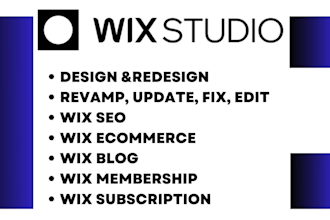 do a professional wix website design, SEO expert wix studio website redesign fix