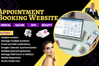 make appointment booking websites for dental, salon, spa etc