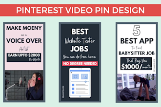 design attractive pinterest video pins