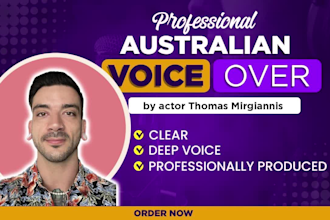record a professional australian male voice over