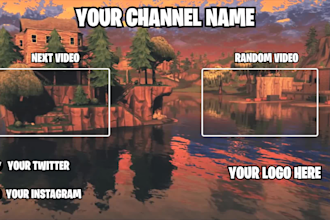 make you a fortnite intro outro and  banner