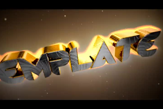 make video intro from text for Youtube in 2D and 3D