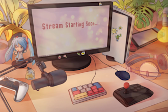 make custom starting soon, be right back, twitch screen