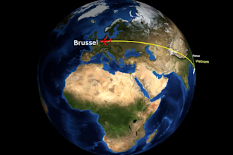 create 3d route map animation, 3d map video, travel map,  google earth studio