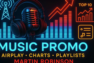 do music promotion through online radio airplay, music charts, and playlists