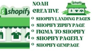 design shopify landing page, zipify page, figma to shpoify, pagefly, gempage