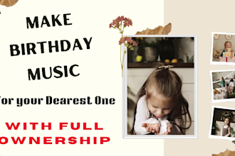 compose a custom happy birthday music track for you