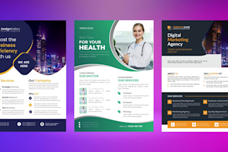 create cleaning service, plumbing, roofing, and carpet wash flyer for you