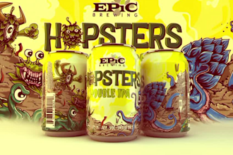 design creative beer label energy drink juice and colas
